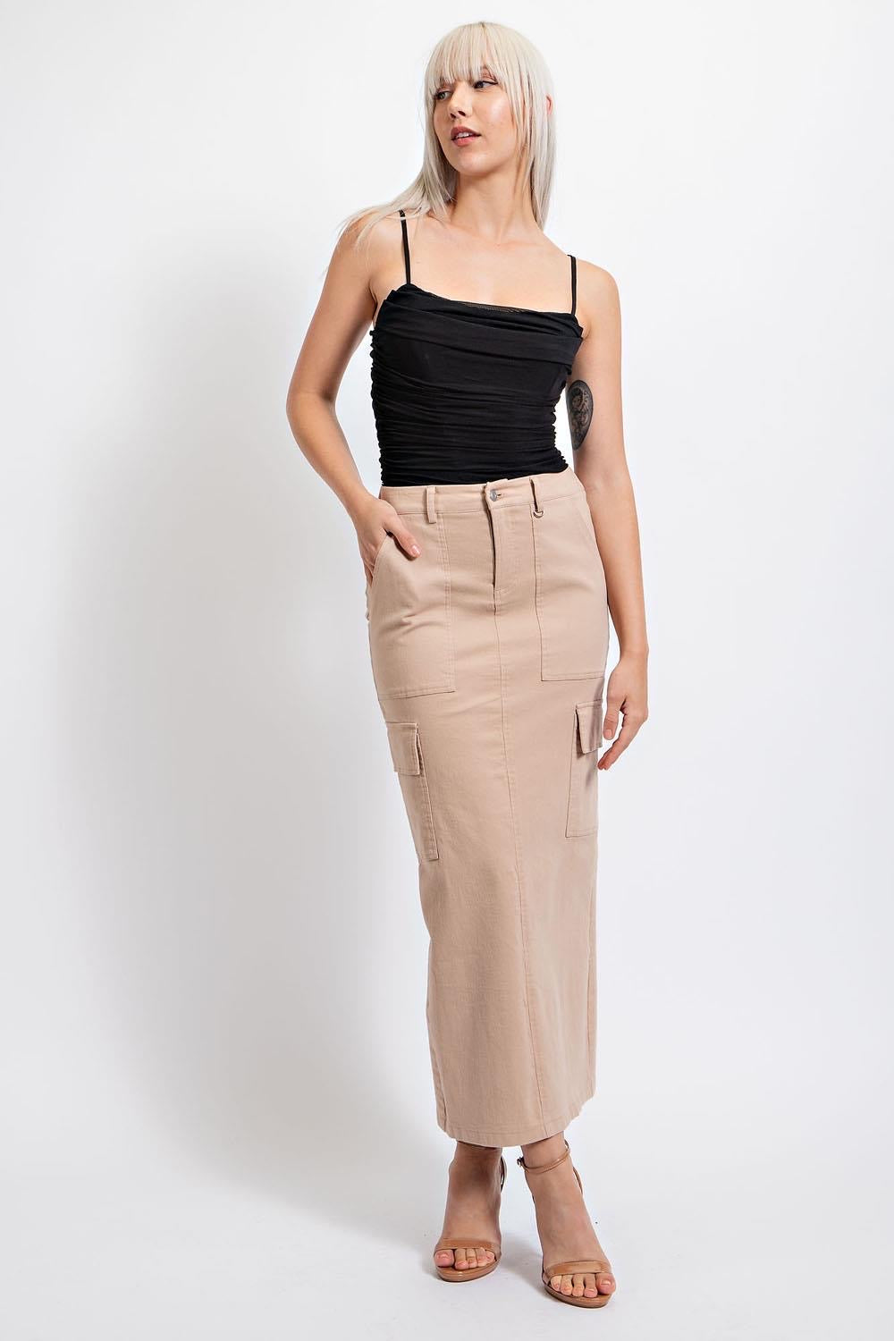 Chlo | Denim Cargo Maxi