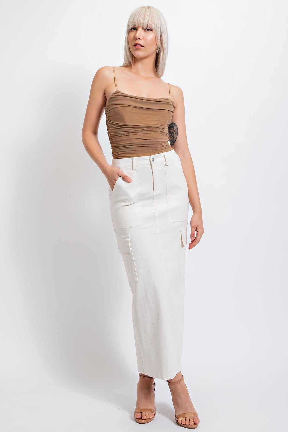 Chlo | Denim Cargo Maxi