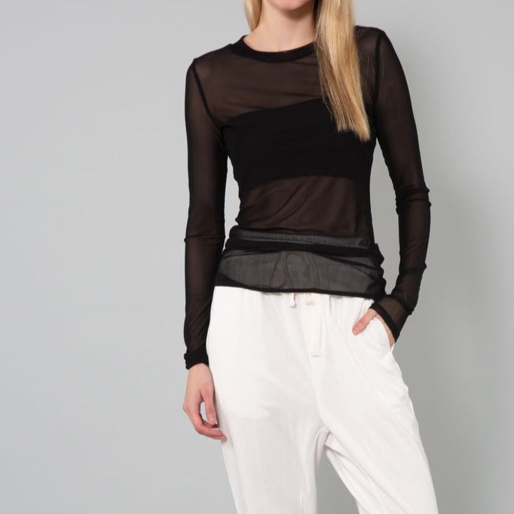 KIMI | MESH LONG SLEEVE TOP