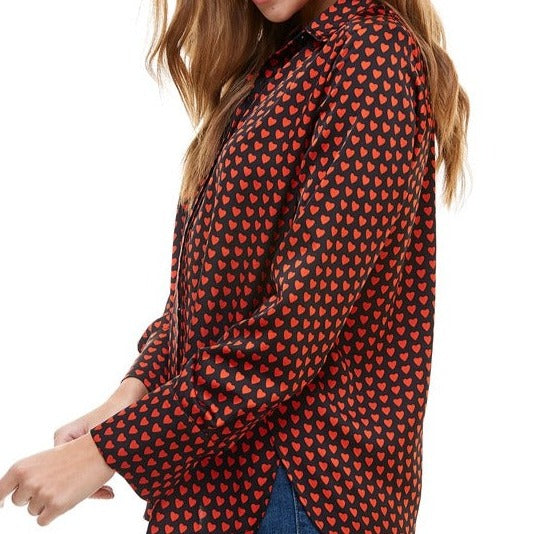 HEART ON MY SLEEVE | LONG SLEEVE BUTTON UP