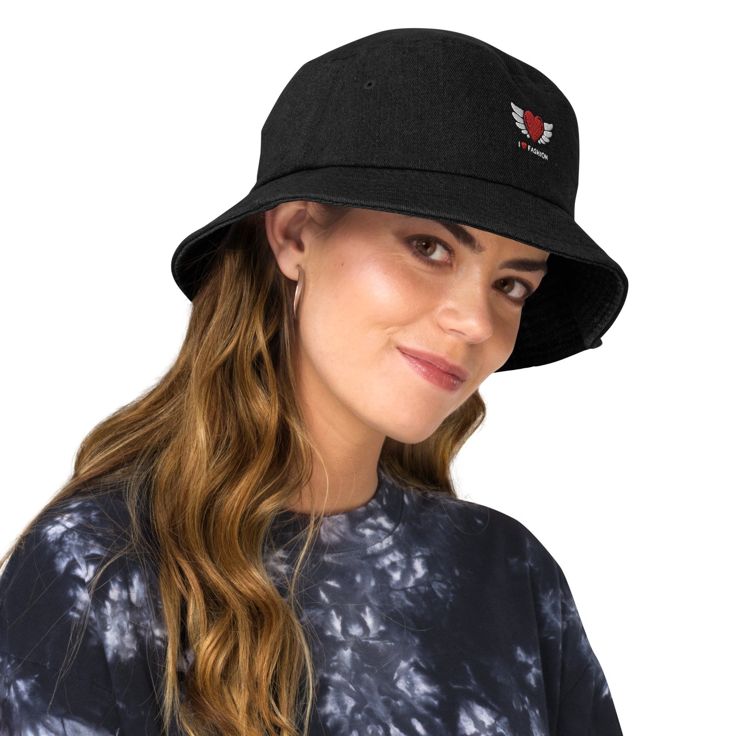 Catch my heart |Denim bucket hat