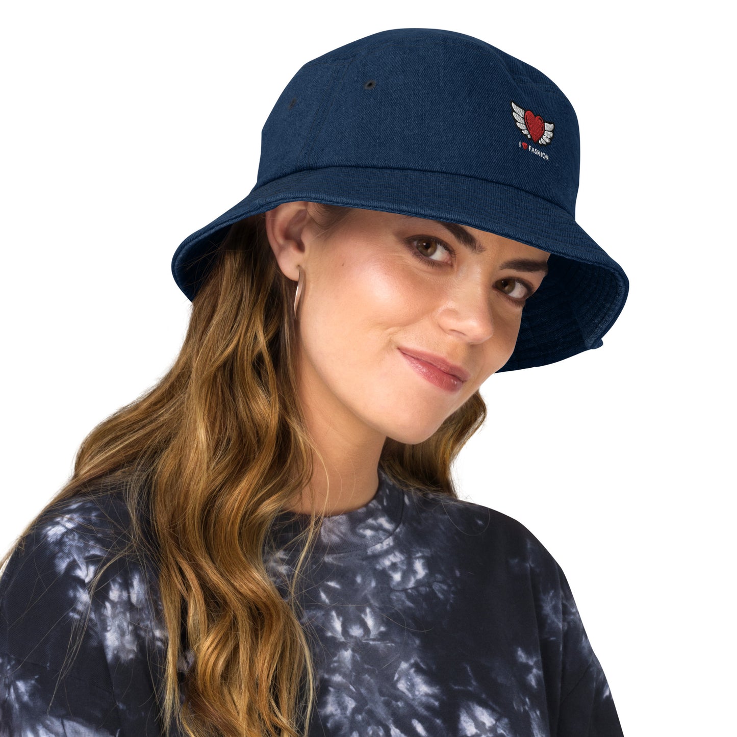 Catch my heart |Denim bucket hat