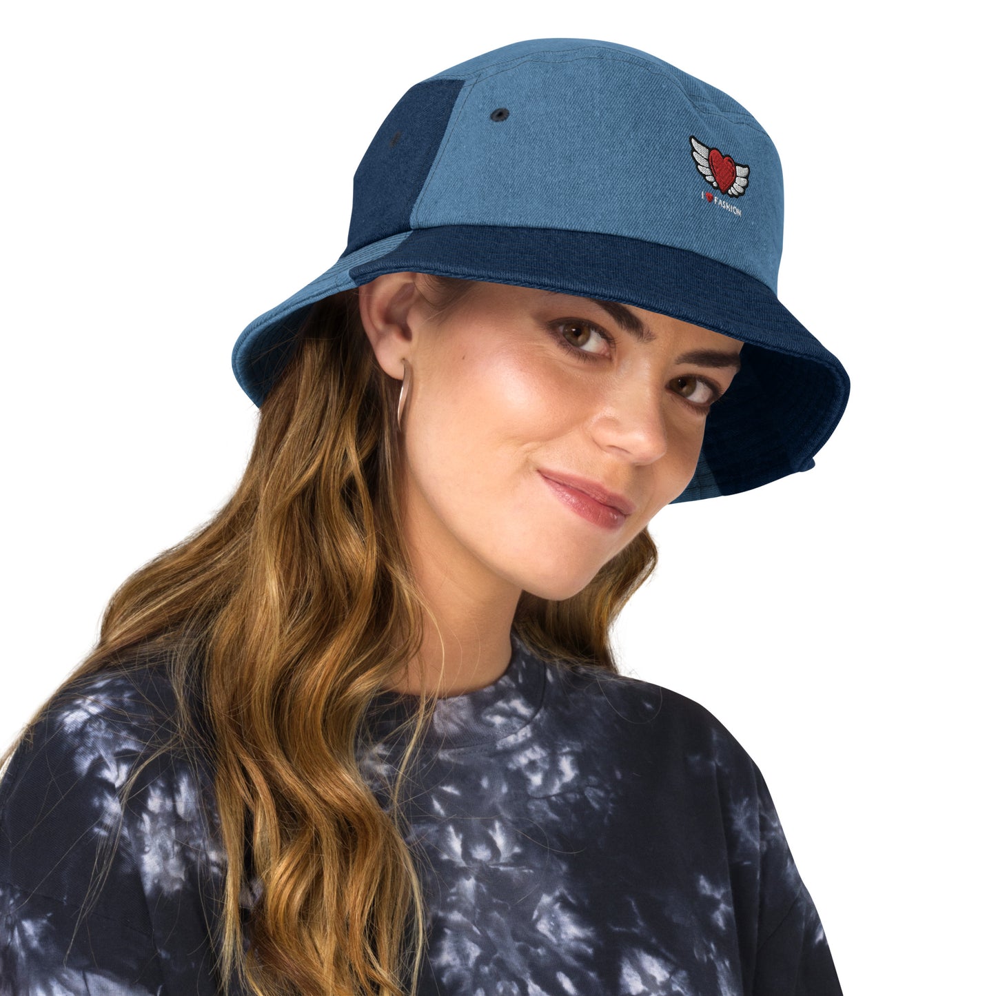 Catch my heart |Denim bucket hat