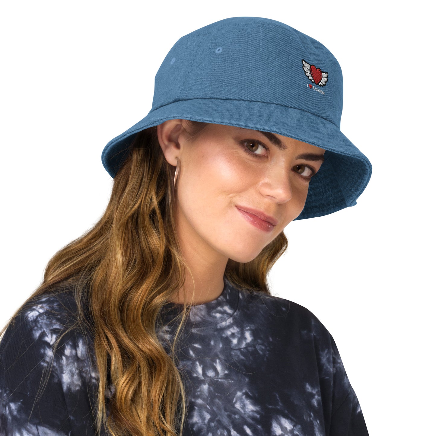Catch my heart |Denim bucket hat