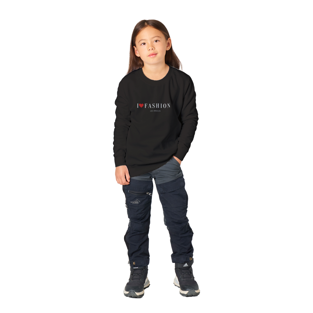 I Love Fashion Kids Crewneck Sweatshirt