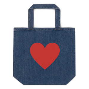Heart Denim Classic tote bag