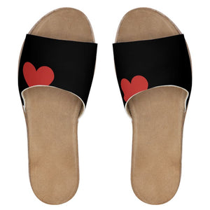 Womens Leather Sliders