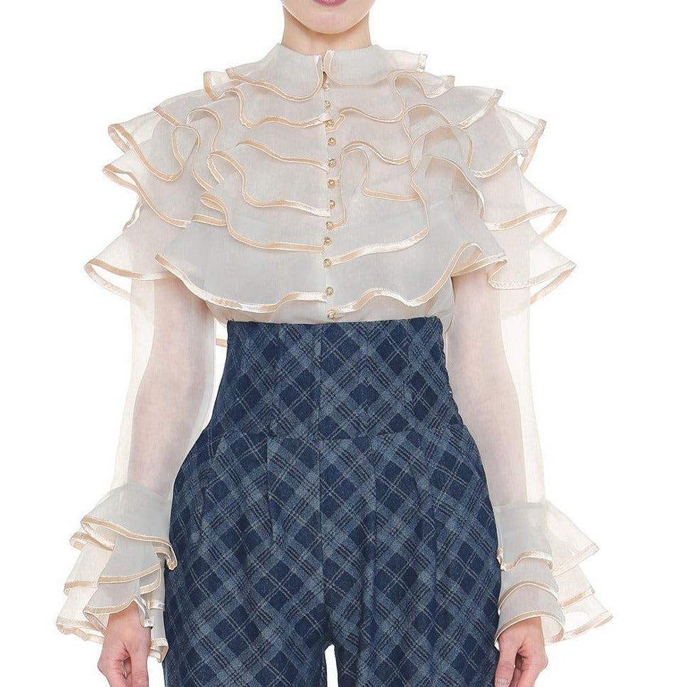 RUFFLE ME | IVORY TOP