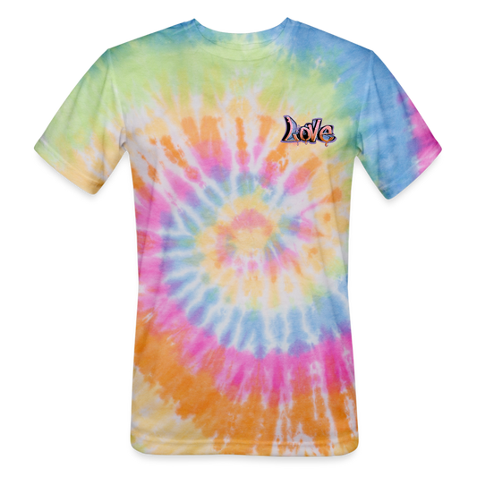 Love Tie Dye T-Shirt - rainbow