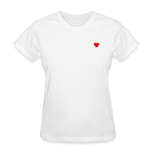 Mini Heart T - white