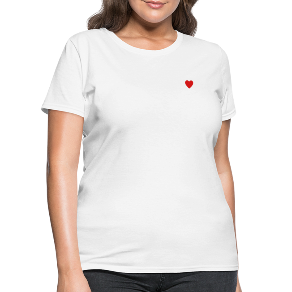 Mini Heart T - white